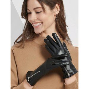 Winter Leather Gloves for Women,Touchscreen Texting Warm Driving Gloves by Dsane